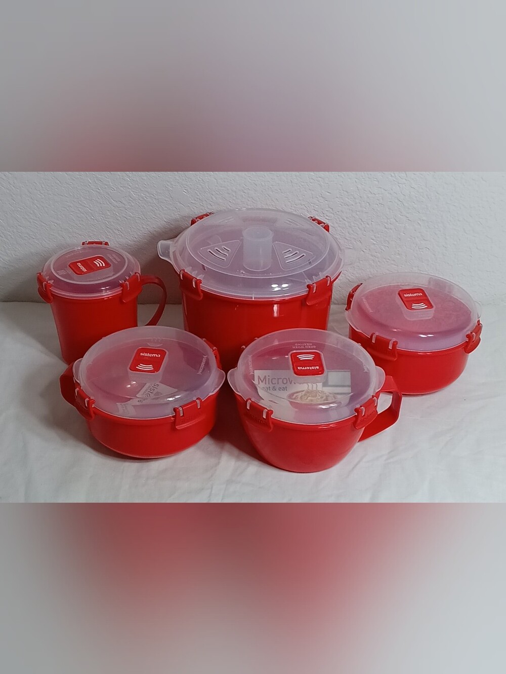 Sistema Bundle, Microwave Rice Cooker, Bowls, Mugs